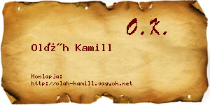 Oláh Kamill névjegykártya